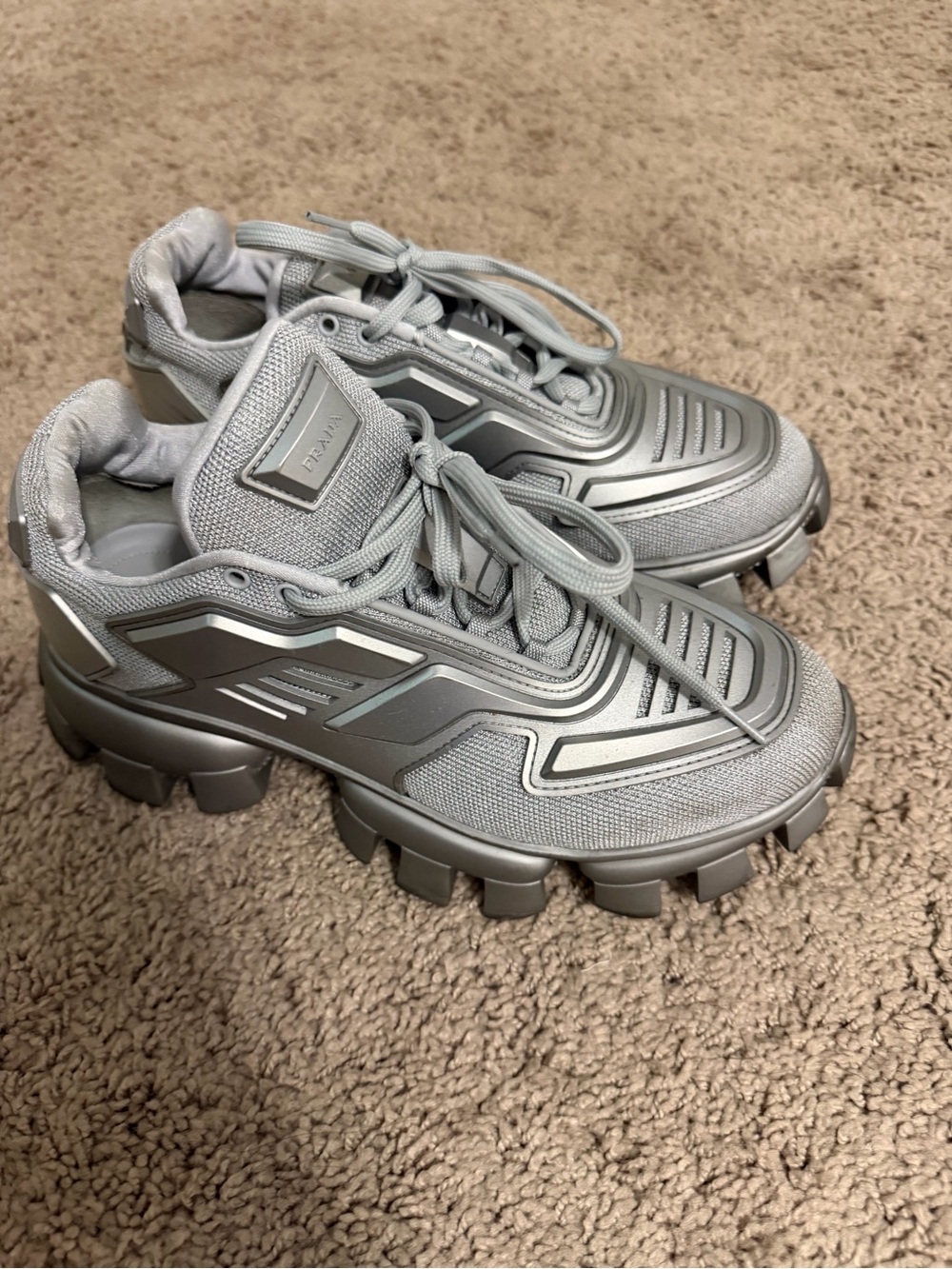 Prada Silver Men’s Sneakers - Picture 4 of 7